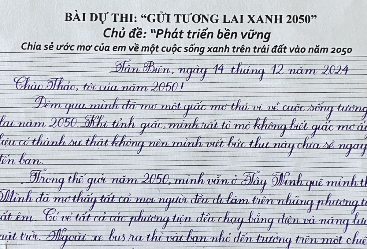 Tác phẩm của học sinh Nguyễn Thị Như Thảo